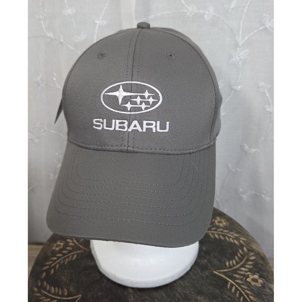 Subaru Gear Gray Baseball Hat Cap - Official NWT - Adjustable - Embroidered Logo
